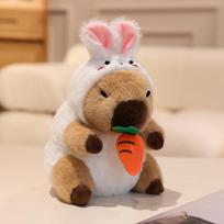 20Cm Capybara Plush Toy Nose Pull Line Doll Cute Capibara Cosplay Beedinosaurpigrabbitsharkcockroach Doll Birthday Gift 20cm beige
