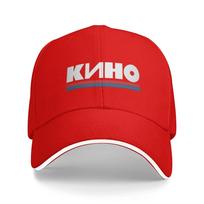 Viktor Tsoi Kino Night Star Album Baseball Cap  Classic Hip Hop Hats Summer Unisex Women Running Hippie Baseball Caps One Size red