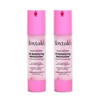 Foxtale Oil-Balancing Gel Face Moisturizer with Niacinamide & Cica | 8hr Oil-Free Glow| Lightweight & Non-Greasy | Reduces Acne & Calms Skin | For pink