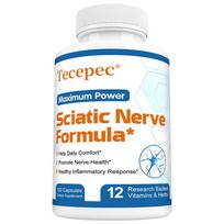 Sciatinio nervo formulės kapsulės, B grupės vitaminų kompleksas ir žolelių mišinio maisto papildas, 120 daržovių kapsulių 120 Capsules