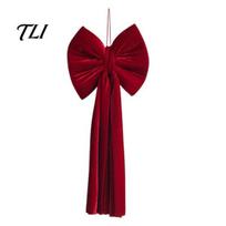 Fireplace Wall Embellishments Large Burgundy Velvet Bow, Giant Hanging Decor for Seasonal Home Accents Wedding Backdrop, Christmas Tree Topper, Bridal F black