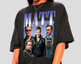Matt Damon Shirt – American Actor Shirt,Good Will Hunting,Celebrity Tee 120 gray