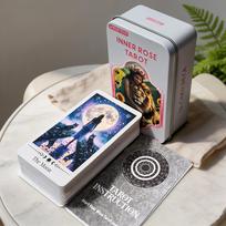 Inner Rose Tarot Deck - 78-Card Divination Set 11*6.2cm with Instruction Guidebook in Decorative Tin Box įvairiaspalvis