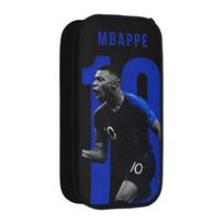 Mbappe futbolo numeris 10 pieštukinės Gražūs krepšiai Vaikams Didelės talpos Mokiniams Mokyklinės su užtrauktuku pieštukinės 21x10.5x5cm black