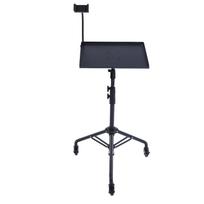 Laptop Projector Tripod Stand Adjustable Height 28 to 51.2 Inch Portable Multifunctional Tablet Rack Stand with Casters black