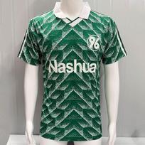 Vintažiniai 1990-1991 m. Hannover išvykos futbolo marškinėliai trumpomis rankovėmis vyriški futbolo marškinėliai S-2XL Large augalų žalia
