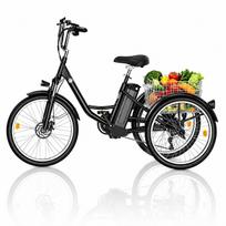 24 colių E Trike elektrinis dviratis, 250W variklis Ebike, 36V 18Ah/22.5Ah nuimama baterija, žemas rėmas 3 ratų elektrinis dviratis, 25KM/H triratis suaugusiems