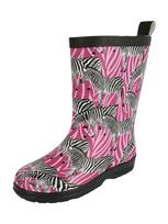 BECK Guminiai batai 'Zebra' rožių spalva / tamsiai rožinė / juoda / balta