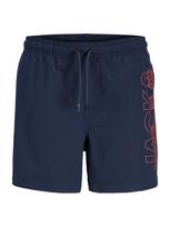 Jack & Jones Junior Maudymosi trumpikės 'JPSTMaui Wave' tamsiai mėlyna / rūdžių raudona