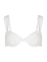 Karl Lagerfeld Bikinio viršutinė dalis ' Strukturiertes Bikini-Top Perlen und Bügeln ' kremo