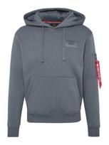 ALPHA INDUSTRIES Megztinis be užsegimo mėlyna dūmų spalva / pastelinė geltona / kraujo spalva / balta