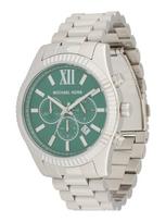 Michael Kors Analoginis (įprasto dizaino) laikrodis 'LEXINGTON' tamsiai žalia / sidabrinė