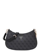 GUESS Rankinė ant peties 'NOELLE II TOP ZIP SHOULDER BAG' antracito spalva / juoda