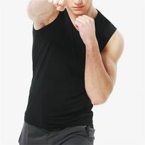 Men's Sleeveless T-shirt Casual Sports Basic Short Sleeve Lightweight T-shirt Tank Top L juoda