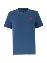 VERO MODA Marškinėliai 'VMPaulina' ultramarino mėlyna (skaidri)  / vyšninė spalva