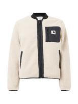 Carhartt WIP Flisinis džemperis 'Janet Liner' šviesiai pilka / juoda