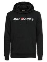 JACK & JONES Megztinis be užsegimo melionų spalva / juoda / balta