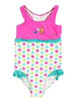 PLAYSHOES Maudymosi kostiumėlis 'DIE MAUS' geltona / nefrito spalva / fuksijų spalva / balta
