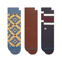 Stance Kojinės 'Ceramic Crew' indigo spalva / geltona / baklažano spalva / oksido spalva / balta