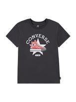 CONVERSE Marškinėliai 'SNEAKER' tamsiai pilka / šviesiai raudona / juoda / balta