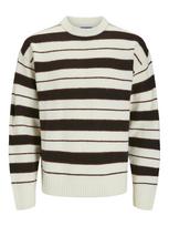 JACK & JONES Megztinis 'Ollie' ruda / purpurinė / balta