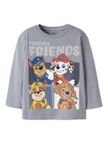 NAME IT Marškinėliai 'NMMANDREAS PAW' tamsiai mėlyna / mėlyna dūmų spalva / ruda / geltona