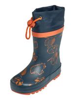 PLAYSHOES Guminiai batai 'Bär' tamsiai mėlyna jūros spalva / oranžinė