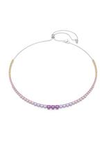 Swarovski Grandinėlė geltona / purpurinė / rožių spalva / sidabrinė