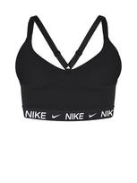 NIKE Sportinė liemenėlė 'INDY' juoda / balta