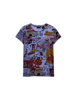 Desigual Marškinėliai 'Mickey' šafrano spalva / šviesiai violetinė / raudona / juoda