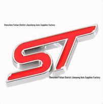 ST Ženklelis Automobilio Logotipas Lipdukas Metalinė Etiketė Naujam Fiesta Victory Modifikavimui juoda