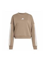 ADIDAS SPORTSWEAR Sportinio tipo megztinis 'ESSENTIALS 3-STRIPES FRENCH TERRY' rusvai žalia / balta