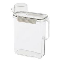Sealed Laundry Detergent Jar Transparent Storage Bottle Detergent Powder Box Prevents Dampness for Laundry Room Bathroom gray