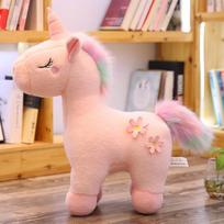 Cute dream rainbow unicorn doll plush toy girl pony hugging sleeping girl birthday gift 90.cm rožinė