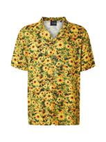 Lyle & Scott Marškiniai 'Wild Garden' tamsiai ruda / geltona / tamsiai žalia / oranžinė