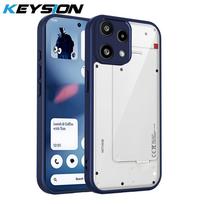 KEYSION Transparent Phone Case for Nothing Phone 3A Lite Soft Silicone+PC Clear Shockproof Phone Back Cover for Nothing 3A Lite for Nothing 3A Lite