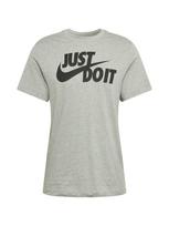 Nike Sportswear Marškinėliai 'Swoosh' margai pilka / juoda
