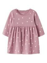 NAME IT Suknelė 'NBFLAUREL' kremo / žalia / rausvai violetinė spalva