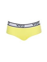 VIVID Bikinio kelnaitės 'Mix&Match' žaliosios citrinos spalva / šviesiai pilka / juoda / balta