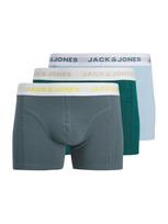 JACK & JONES Boxer trumpikės 'JACDEAN' safyro / mėtų spalva / tamsiai žalia / balta