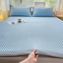 Cooling Mattress Smooth Air Condition Home Comforter 2pcs/3pcs Lightweight Cushion Cool Feeling Fibre Skin Friendly Breathable 120x200cm 1pcs mėlyna