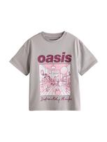 Next Marškinėliai 'Oasis' pilka / uogų spalva / rožių spalva / balta