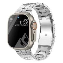 Luxury Titanium Band For Apple Watch Ultra 2 49mm 45mm 41mm 44 40MM Men Business Strap For iWatch Series 9 8 7 6 SE 5 4 Bracelet 42mm 44mm 45mm 49mm gray