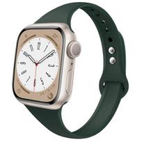 Slim strap for Apple watch ultra 2 3 band 49mm 46mm 44mm 41mm 45mm correa Silicone bracelet iWatch series 11 8 7 3 9 10 SE 40mm 42 44 45 49 S10-46mm beige