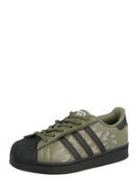 ADIDAS ORIGINALS Sportbačiai 'SUPERSTAR' rusvai žalia / alyvuogių spalva / oranžinė / juoda