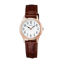 Seiko Alba Quartz Stainless Water Resistant for Daily Use Analog Pink Women's Watch, Steel, (5 ATM), (AEGK432 (Dial White, Case Gold)) white