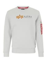 ALPHA INDUSTRIES Megztinis be užsegimo šafrano spalva / šviesiai pilka / tamsiai pilka