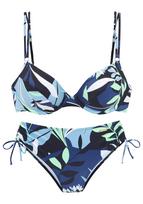 SUNSEEKER Bikinis tamsiai mėlyna / šviesiai mėlyna / pastelinė žalia / balta