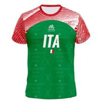 MEN Italy VNL Volleyball Jersey Adult Tops Men's Round Neck Short Sleeved Lightweight Sports Jersey T-Shirt XXS red