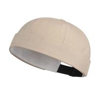 Brimless Skull Cap Quick Dry for Men Docker Cap Breathable Adjustable Harbour Landlord chaki